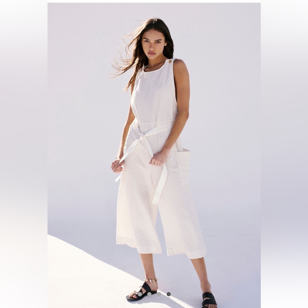 FREE PEOPLE She's A Catch Jumpsuit, Size Large, Color Ivory